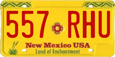 NM license plate 557RHU