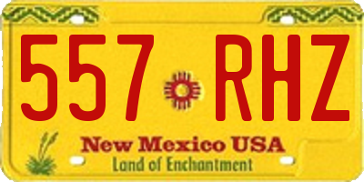 NM license plate 557RHZ