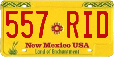 NM license plate 557RID