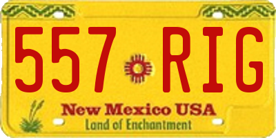 NM license plate 557RIG
