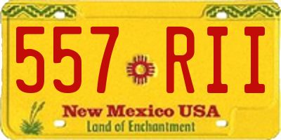 NM license plate 557RII