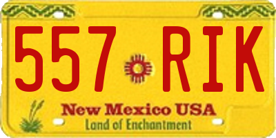 NM license plate 557RIK
