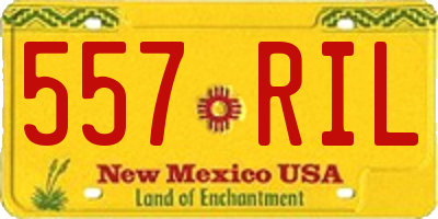 NM license plate 557RIL