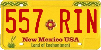 NM license plate 557RIN