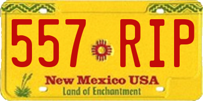 NM license plate 557RIP