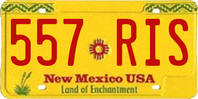 NM license plate 557RIS