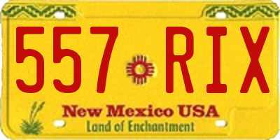 NM license plate 557RIX