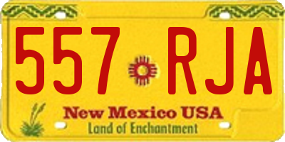 NM license plate 557RJA
