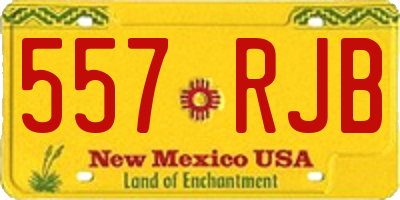 NM license plate 557RJB