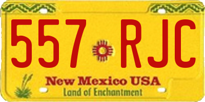 NM license plate 557RJC