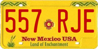 NM license plate 557RJE