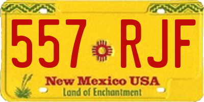 NM license plate 557RJF