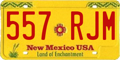 NM license plate 557RJM