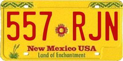 NM license plate 557RJN
