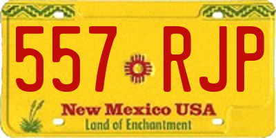 NM license plate 557RJP