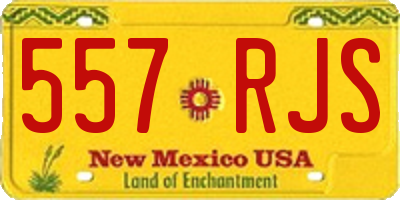 NM license plate 557RJS
