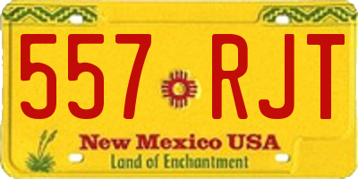 NM license plate 557RJT