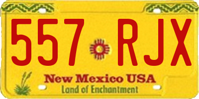 NM license plate 557RJX