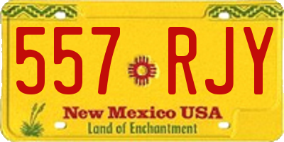 NM license plate 557RJY