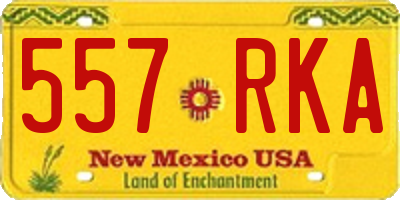 NM license plate 557RKA