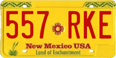 NM license plate 557RKE