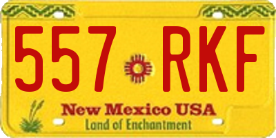 NM license plate 557RKF