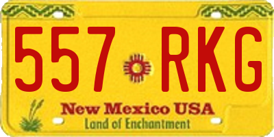 NM license plate 557RKG