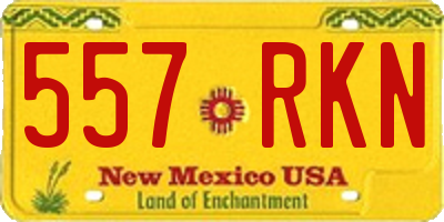 NM license plate 557RKN