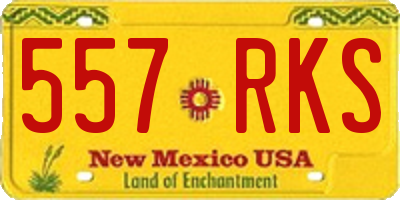 NM license plate 557RKS