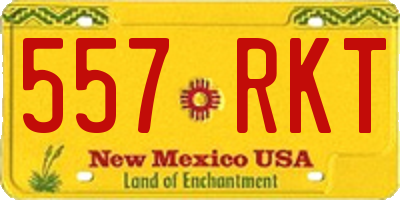 NM license plate 557RKT