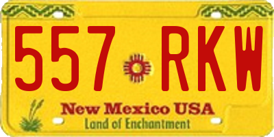 NM license plate 557RKW