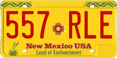 NM license plate 557RLE
