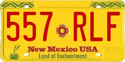 NM license plate 557RLF