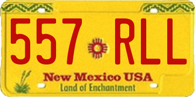 NM license plate 557RLL