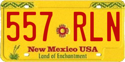 NM license plate 557RLN