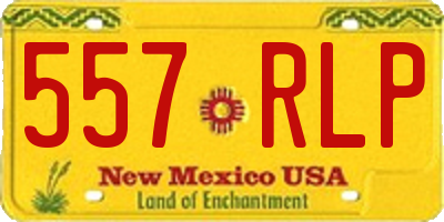 NM license plate 557RLP