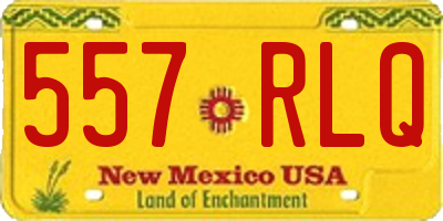 NM license plate 557RLQ