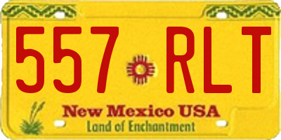 NM license plate 557RLT