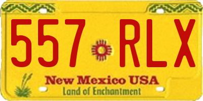 NM license plate 557RLX