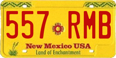 NM license plate 557RMB
