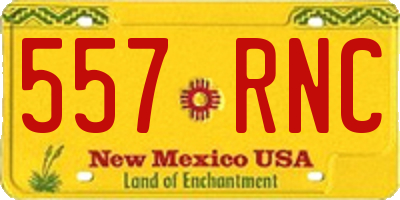 NM license plate 557RNC