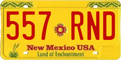 NM license plate 557RND