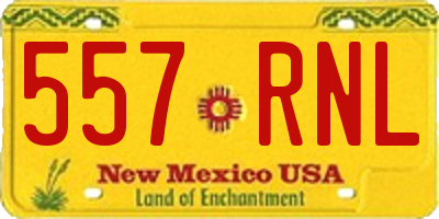 NM license plate 557RNL