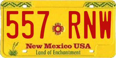 NM license plate 557RNW