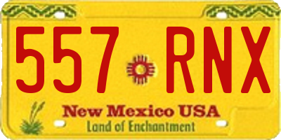 NM license plate 557RNX