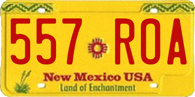 NM license plate 557ROA