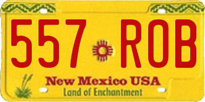 NM license plate 557ROB