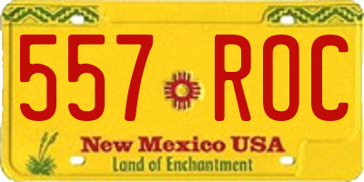 NM license plate 557ROC