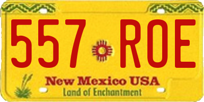 NM license plate 557ROE