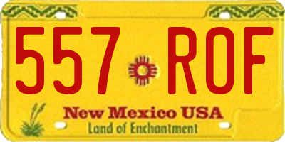 NM license plate 557ROF